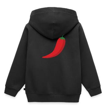pepperoni - Sweat Premium à capuche enfant bio - noir - Dos - AI Model Kid Male (0cm)