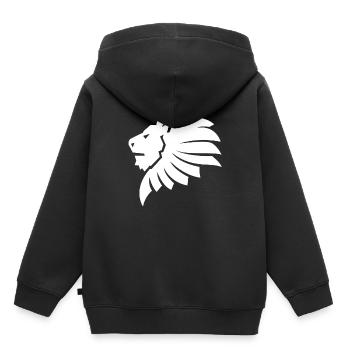 lion - Kids Premium Organic Hoodie - black - Back - AI Model Kid Male (0cm)