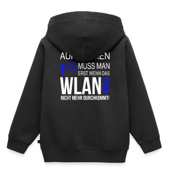 INTERNET GEEK ELTERN KINDER SPRUCH GESCHENK LUSTIG - Kinder Premium Organic Hoodie - Schwarz - Hinten - AI Model Kid Male (0cm)