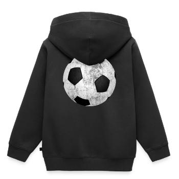 Fussball - Kinder Premium Organic Hoodie - Schwarz - Hinten - AI Model Kid Male (0cm)