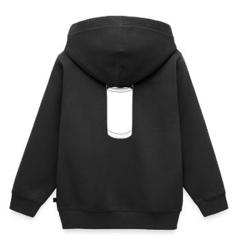 Lait - Sweat Premium à capuche enfant bio - noir - Dos - AI Model Kid Male (0cm)