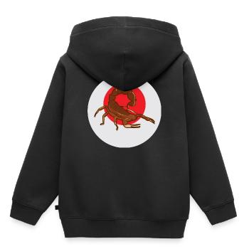 Scorpion du zodiaque avec piqûre de poison - Sweat Premium à capuche enfant bio - noir - Dos - AI Model Kid Male (0cm)