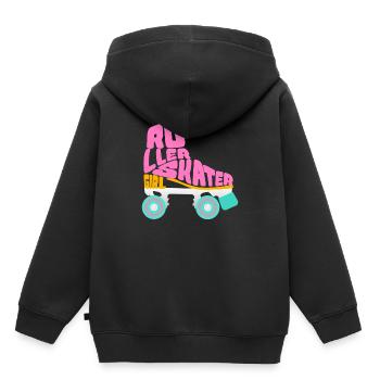 Roller Roller Roller Roller Cadeau - Sweat Premium à capuche enfant bio - noir - Dos - AI Model Kid Male (0cm)
