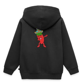 Chilli Mexiko Dab Dabbing chilli scharg spicy new - Kinder Premium Organic Hoodie - Schwarz - Hinten - AI Model Kid Male (0cm)