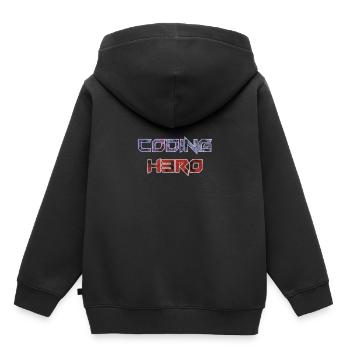 Coding Hero - programming hero - Kids Premium Organic Hoodie - black - Back - AI Model Kid Male (0cm)