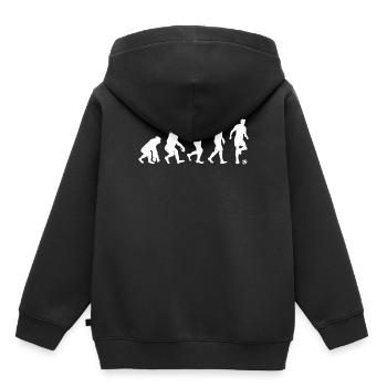 Mankind Evolution Soccer - Evolution Football - Kids Premium Organic Hoodie - black - Back - AI Model Kid Male (0cm)