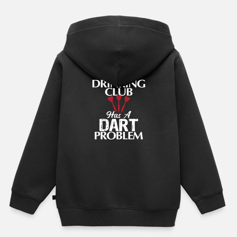 Our Drinking Club Has A dart Problem 01 - Kinder Premium Organic Hoodie - Schwarz