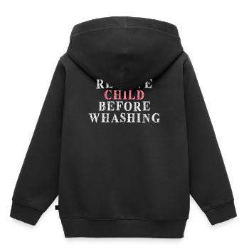 Enfants - Sweat Premium à capuche enfant bio - noir - Dos - AI Model Kid Male (0cm)