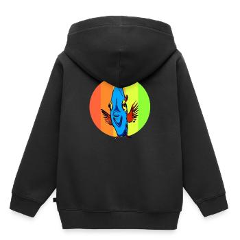 poissons nemo sous-marin zoo animaux nager mer - Sweat Premium à capuche enfant bio - noir - Dos - AI Model Kid Male (0cm)