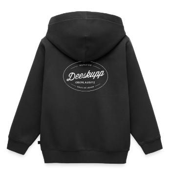 Deeskupp - Oberlausitz Fanshirt - Sweat Premium à capuche enfant bio - noir - Dos - AI Model Kid Male (0cm)