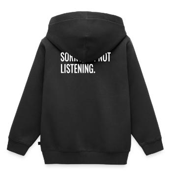Proverbes - Sweat Premium à capuche enfant bio - noir - Dos - AI Model Kid Male (0cm)