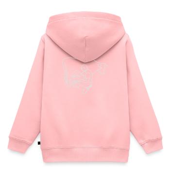Kuh melken Bauernhof Landwirt Geschenkidee Kühe - Kinder Premium Organic Hoodie - Rosa - Hinten - AI Model Kid Female (0cm)
