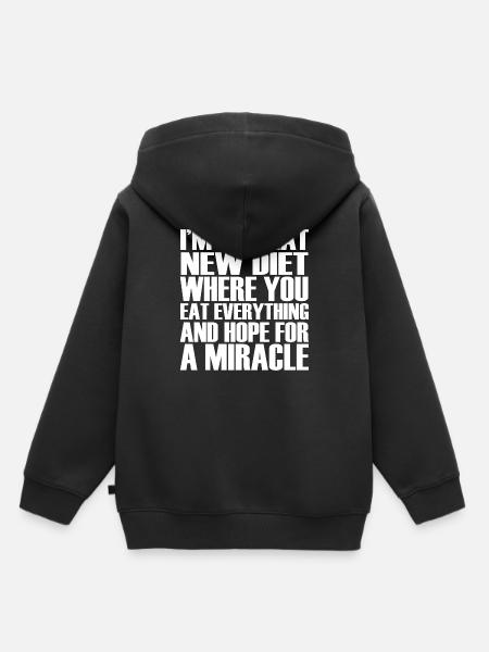 funny funny sayings - Kids Premium Organic Hoodie - black