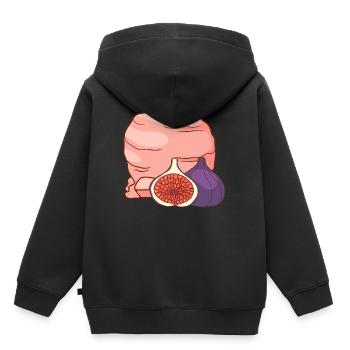 Feigenfrucht Eis Speiseeis Eiskrem Eiscreme - Kinder Premium Organic Hoodie - Schwarz - Hinten - AI Model Kid Male (0cm)