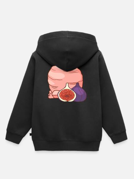 Feigenfrucht Eis Speiseeis Eiskrem Eiscreme - Kinder Premium Organic Hoodie - Schwarz