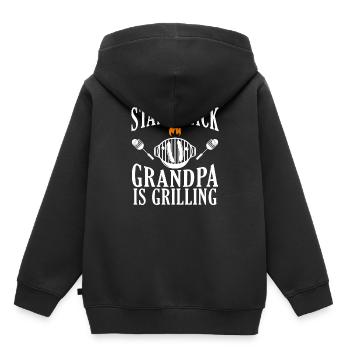 Beware Grandpa is on the grill - BBQ - BBQ - Kids Premium Organic Hoodie - black - Back - AI Model Kid Male (0cm)