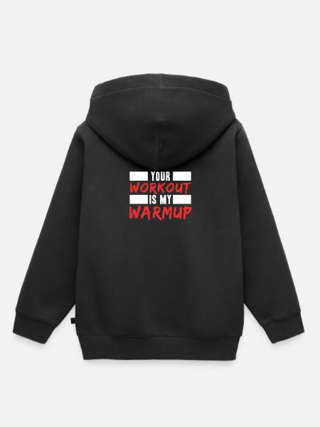 Workout - Kinder Premium Organic Hoodie - Schwarz