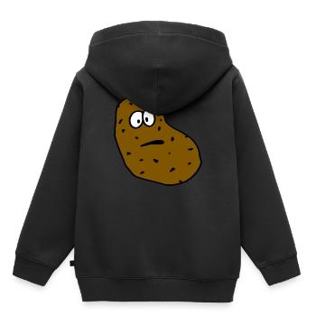 pomme de terre - Sweat Premium à capuche enfant bio - noir - Dos - AI Model Kid Male (0cm)