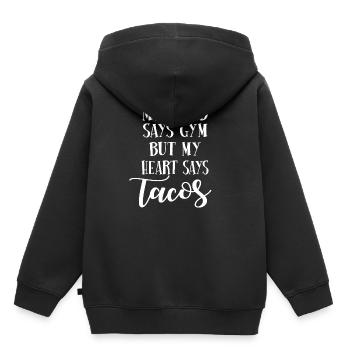 funny sayings - Kids Premium Organic Hoodie - black - Back - AI Model Kid Male (0cm)