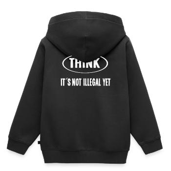 Proverbes - Sweat Premium à capuche enfant bio - noir - Dos - AI Model Kid Male (0cm)