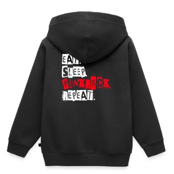 Cadeau du festival de musique Punk Rock Punk Rock - Sweat Premium à capuche enfant bio - noir - Dos - AI Model Kid Male (0cm)