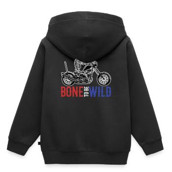 skeleton - Kids Premium Organic Hoodie - black - Back - AI Model Kid Male (0cm)