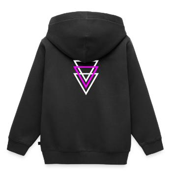 Triangles - Sweat Premium à capuche enfant bio - noir - Dos - AI Model Kid Male (0cm)