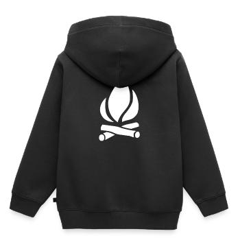 feu de camp - Sweat Premium à capuche enfant bio - noir - Dos - AI Model Kid Male (0cm)