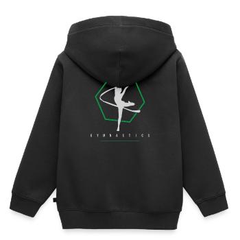 Gymnastique gymnaste gymnaste gymnastique association cadeau - Sweat Premium à capuche enfant bio - noir - Dos - AI Model Kid Male (0cm)