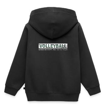 Cadeau de ballon attaquant joueur de volley-ball - Sweat Premium à capuche enfant bio - noir - Dos - AI Model Kid Male (0cm)