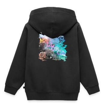 Majorque - Sweat Premium à capuche enfant bio - noir - Dos - AI Model Kid Male (0cm)