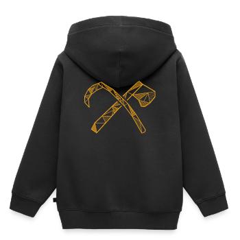 Axt und Sense - Kinder Premium Organic Hoodie - Schwarz - Hinten - AI Model Kid Male (0cm)