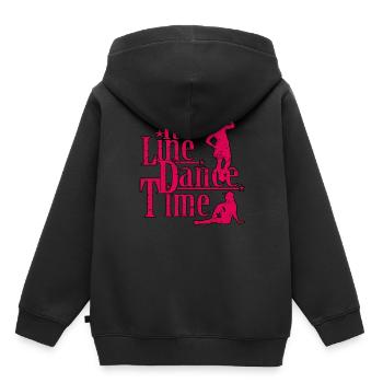Linedance - Kinder Premium Organic Hoodie - Schwarz - Hinten - AI Model Kid Male (0cm)