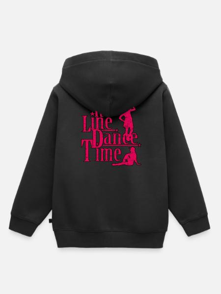 Linedance - Kinder Premium Organic Hoodie - Schwarz