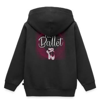 Danseur de ballet - Sweat Premium à capuche enfant bio - noir - Dos - AI Model Kid Male (0cm)
