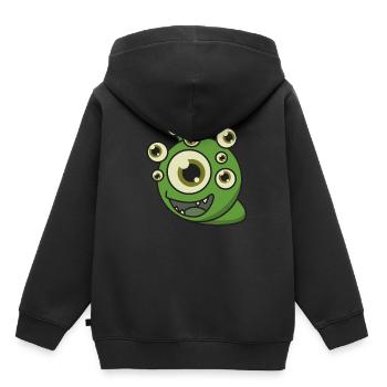 Ungeheuer Augen Geschenk Halloween lustig fantasy - Kinder Premium Organic Hoodie - Schwarz - Hinten - AI Model Kid Male (0cm)