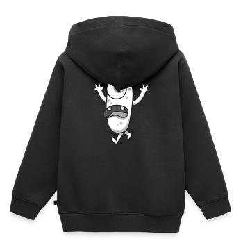 Monstre cyclope cadeau Halloween criant des yeux - Sweat Premium à capuche enfant bio - noir - Dos - AI Model Kid Male (0cm)