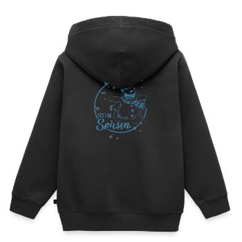 bonhomme de neige - Sweat Premium à capuche enfant bio - noir - Dos - AI Model Kid Male (0cm)