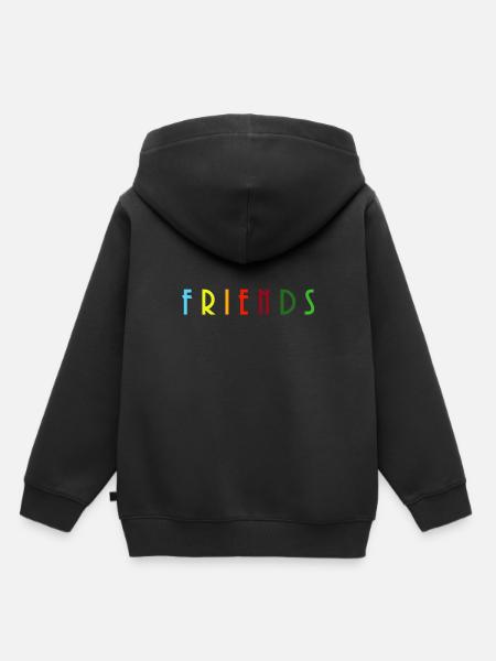 Friends - Kinder Premium Organic Hoodie - Schwarz