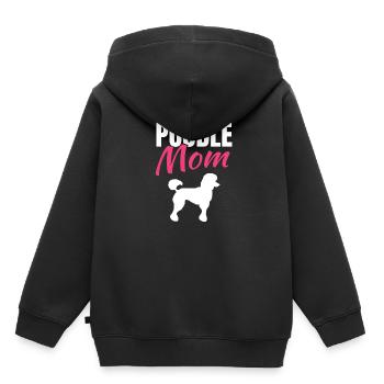 Cadeau Caniche Caniche Jouet Caniche - Sweat Premium à capuche enfant bio - noir - Dos - AI Model Kid Male (0cm)