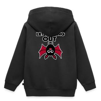 chauve-souris - Sweat Premium à capuche enfant bio - noir - Dos - AI Model Kid Male (0cm)