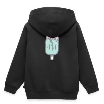 Eis am Stil - Kinder Premium Organic Hoodie - Schwarz - Hinten - AI Model Kid Male (0cm)