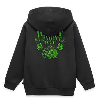 St Patricks Day - Kinder Premium Organic Hoodie - Schwarz - Hinten - AI Model Kid Male (0cm)