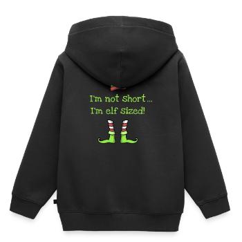 Lutins de noël - Sweat Premium à capuche enfant bio - noir - Dos - AI Model Kid Male (0cm)