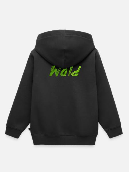 Wald - Kinder Premium Organic Hoodie - Schwarz