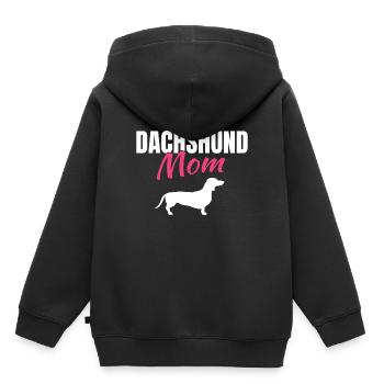 Dachshund - Kinder Premium Organic Hoodie - Schwarz - Hinten - AI Model Kid Male (0cm)