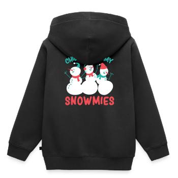 Noël relax avec mes amis - Sweat Premium à capuche enfant bio - noir - Dos - AI Model Kid Male (0cm)