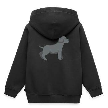 Cute Dog - Kinder Premium Organic Hoodie - Schwarz - Hinten - AI Model Kid Male (0cm)