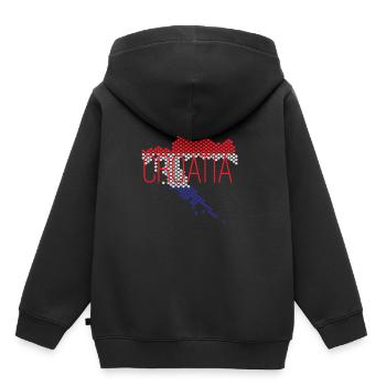 Croatia Kroatien Land Design mit Nationalfarben - Kinder Premium Organic Hoodie - Schwarz - Hinten - AI Model Kid Male (0cm)