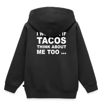 Taco - Kinder Premium Organic Hoodie - Schwarz - Hinten - AI Model Kid Male (0cm)